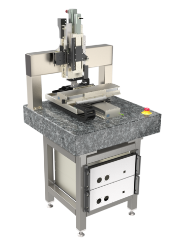 3D Pharma Druck Portal (Reinraum) | XYZ Positioniersystem für den automatisierten 3D Druck von Tabletten, Polypillen und Medikamenten | Verfahrwege bis 600 mm